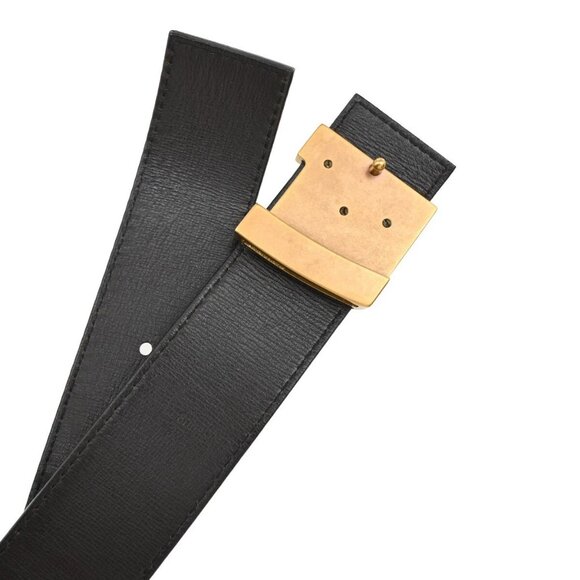 LOUIS VUITTON LV Logo Ceinture LV Initial Belt 80/32 Leather Brown M6902 86EF054 - Picture 4 of 13